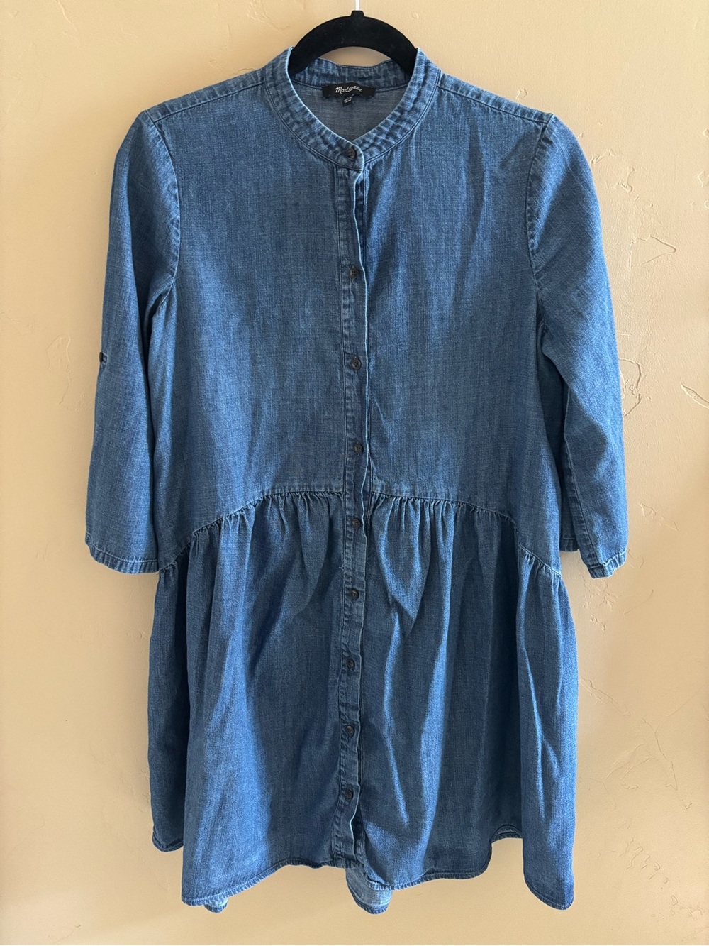 Madewell Button-Front Denim Tunic Dress